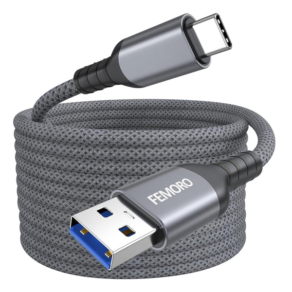 FEMORO USB C Cable 20ft Extra Long, USB 3.0 5Gbps Data Transfer