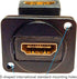 HDMI Right Angle D Type Panel Mount Adapter, Female to Female Gold Plated Connector with Screws