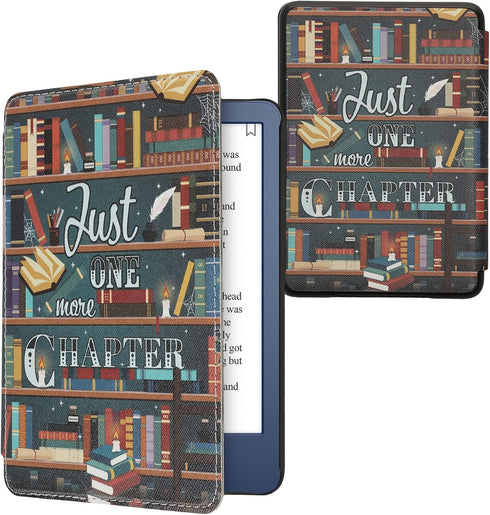 kwmobile Case Compatible with Amazon Kindle (2022/2024) Case - eReader Cover - Library