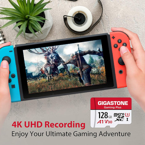 Gigastone 128GB Micro SD Card 2-Pack - Gaming Plus, Nintendo-Switch Compatible, 4K Video Recording