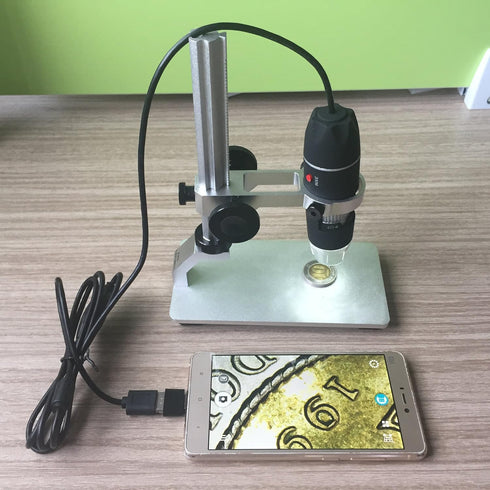 Aluminium Alloy Universal Adjustable Base Stand Holder for Max 1.4" Diameter USB Digital Microscope Endoscope Camera