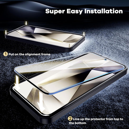 AACL 2 Pack Tempered Glass Screen Protector for Samsung Galaxy S24 - 9H, Bubble Free, Case Friendly, Anti-Scratch,