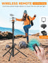 Victiv 84" 14 13 12 Phone Tripod Stand, Tall Flexible Cellphone Tripod for iPhone with Gooseneck Remote, Portable Phone