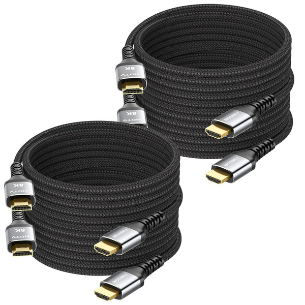 8K HDMI Cable 10 FT 4-Pack, HDMI 2.1 Gaming Cord, Support 8K@60Hz,