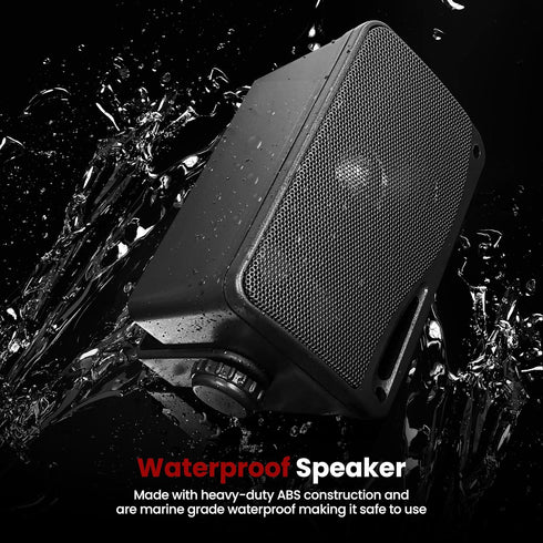 Pyle 3-way Mini Box Speaker System - 3.5 Inch, 200 Watt, Waterproof Marine Grade, Heavy Duty ABS Enclosure, Black