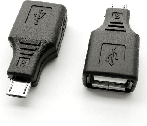 USB 2.0 Micro USB Male to USB Female OTG Adapter, 2 Pack