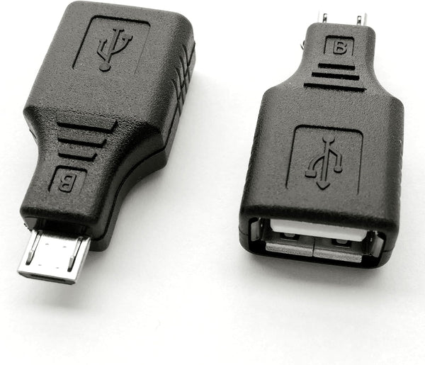 USB 2.0 Micro USB Male to USB Female OTG Adapter, 2 Pack