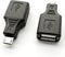 USB 2.0 Micro USB Male to USB Female OTG Adapter, 2 Pack