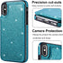 UEEBAI Case for iPhone XR, Premium Glitter PU Leather Wallet Cover with Card Slots, Stand Function, Blue#2