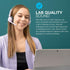 Headset, 50+ JLab Go Work Pop On-Ear Wireless Lilac, Hours Playtime, Bluetooth Multipoint, Rotating Boom Mic, Noise