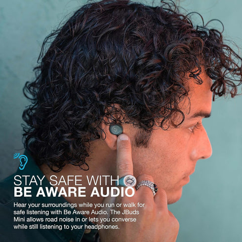 JLab JBuds Mini True Wireless Bluetooth Earbuds + Charging Case, Sage, IP55 Sweat and Dust Proof, Crystal Clear Calls