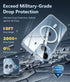 FNTCASE Clear Phone Case for iPhone 15 Plus: Military Grade, Shockproof, Anti-Yellowing, Scratch-Resistant, 6.7" Drop