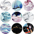 Weewooday 8 Pcs Metal Mount Plate for Phone Magnet Car Holder, Compatible with Magnetic Car Mounts, Marbling Style