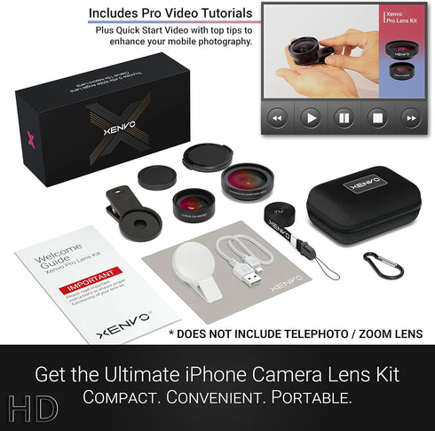 Xenvo Pro Lens Kit for Smartphones - Macro & Wide Angle