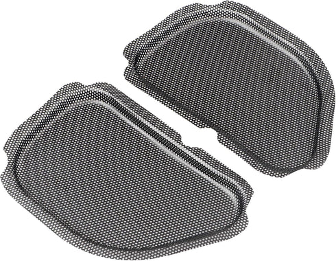 Black Metal Fairing Mesh Front Speaker Grills Cover Trim Replacement for Harley Road Glide FLTR (1998-2013)