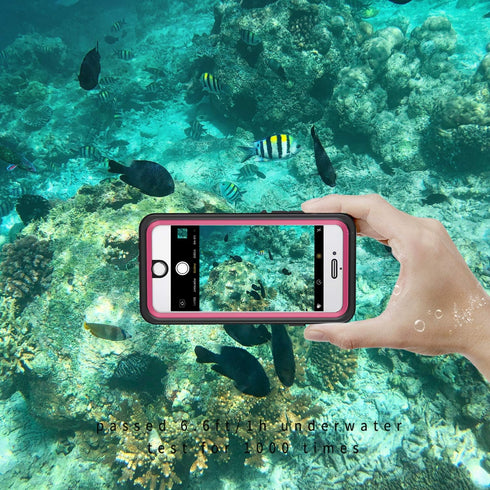 Lanhiem Case for iPhone SE 2022/2020, iPhone 7 8 Case, IP68 Waterproof Dustproof Shockproof with Built-in Screen