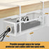 Under Desk Cable Management Tray, White Cinati Cable Organizer with Clamp for Desk Wire Management, No Damage