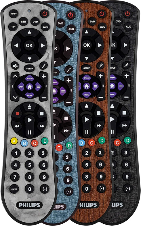 Philips Universal Remote Control for Samsung TV, Replacement for Smart TV, 4 Device, Marble
