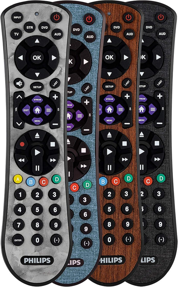 Philips Universal Remote Control for Samsung TV, Replacement for Smart TV, 4 Device, Marble