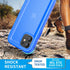 Cozycase iPhone 12 Mini Waterproof Case, Full Body Rugged Dustproof Shockproof with Built-in Screen Protector, Blue