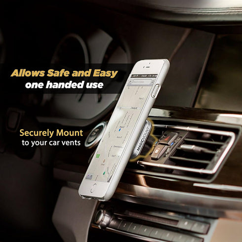 Scosche MPVA MagicMount Pro Vent Magnetic Phone Holder for Vehicles, Removable Phone Mount for Car, Kickstand for Table