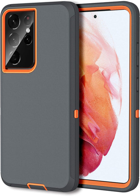 MXX Case for Galaxy S21 Ultra, 3-Layer Heavy Duty Body Bumper Cover, Shock Protection for Samsung Galaxy S21 Ultra 5G