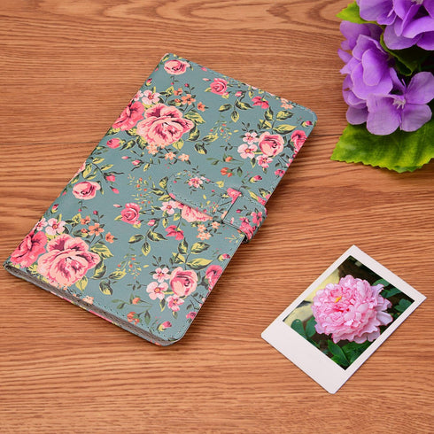 Flower Wallet PU Leather Photo Album, Compatible with Fujifilm Instax Mini Instant Camera Film, Retro Floral