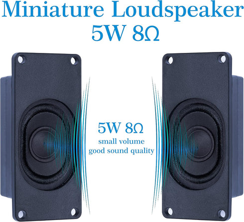 Miniature Loudspeaker 5 Watt 8 Ohm Passive Enclosed Audio/Woofer Speaker, Compatible with Arduino Board, JST-PH 2.0 mm