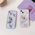 DEFBSC Clear iPhone 13 Case, Butterfly Sparkly Bling Glitter Design, Soft Slim TPU Bumper, Shockproof, Blue