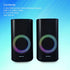 Verbatim RGB Gaming Stereo Desktop Speakers, Bluetooth 5.0, 3.5mm AUX-in Connection, Black
