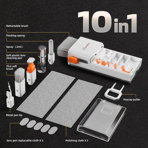 Laptop Cleaning Kit, Electronics Cleaning Tool for MacBook, iPad, Phone, iPhone Pro, Brush Tool for Computer, TV,