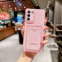 Tuokiou Samsung Galaxy S23 Case, Pink Wallet Phone Case with Card Slot & Transparent Protective Soft TPU