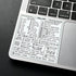Synerlogic Mac OS Reference Keyboard Vinyl Shortcut Stickers, Compatible with MacBook Pro Air iMac Mini (4-Pack
