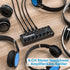 LZSIG Headphone Amplifier 6 Channel Metal Stereo Audio Amplifier, Mini Earphone Splitter with Power Adapter, TRS
