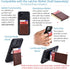 Dockem M2 Exec Wallet Case for iPhone 11 Pro, Black Synthetic Leather, 2 Credit Card Holders, Metal Plate