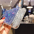 iPhone 12 & 12 Pro Case - Gel Clear Glitter Sparkle Bling Rubber Slim Soft Silicone TPU Protective Cover (Pink)