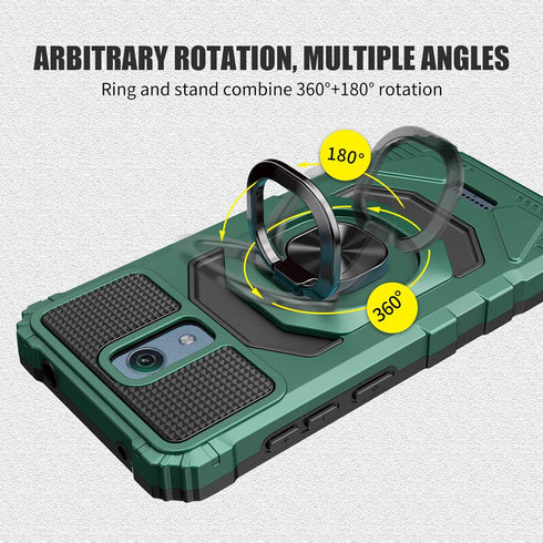 Ailiber Case for AT&T Calypso/U318AA, Cricket Icon/U304, Vision 2 U304AC with Screen Protector, Military-Grade Rotate