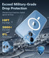 FNTCASE iPhone 14 Phone Case: Clear Magnetic Military Grade Drop Protection Cover for iPhone 13 - 6.1 Inch (Clear)