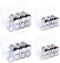 Set of 4 Battery Storage Box for C and D Batteries, Clear Holder Case