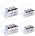Set of 4 Battery Storage Box for C and D Batteries, Clear Holder Case