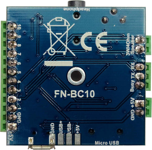 Electronics123.com, Inc. 10 MP3 3W (v2) Buttons Triggered Player Board with Amplifier and Terminal Block