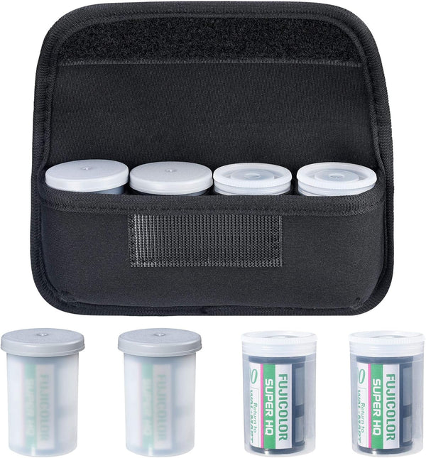 TXEsign 35mm 135 Roll Film Neoprene Storage Carrying Case Bag (Black) for Camera Film