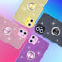 Wisdompro Glitter Case for iPhone 11, Purple, with Ring Holder Kickstand for Women Girls