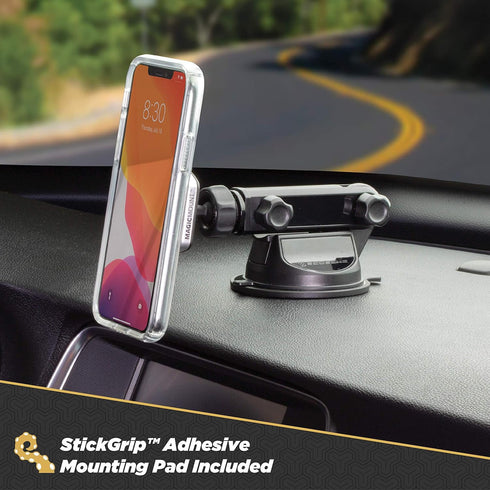 Scosche MPWDEX2-XTSP MagicMount Pro Extendo Magnetic Phone Holder, Suction Cup Phone Mount for Car