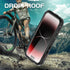 Waterproof Case for iPhone 15 Pro, Shockproof Protective Cover with Built-in Screen Protector for 6.1'' (clear black)