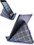 Handmade Phone Pillow Holder - The Wedge Mobile Device Stand - Soft Fabric Phone Stand for All iPhones, All Smartphones! 7 x 6.1 x 5.5 Inches (Gray Plaid-1)