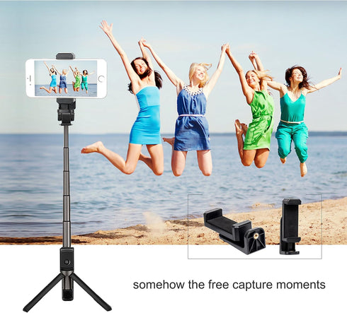 BONFOTO Universal Cell Phone Tripod Mount Adapter, Adjustable with Padded Clip, Rotates Vertical and Horizontal