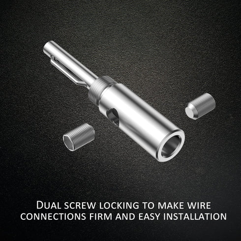 Viborg 8PCS Silver Plated Speaker Banana Plugs, Screw Locking 4MM HiFi Connectors for Speaker Wire, Home Theater,