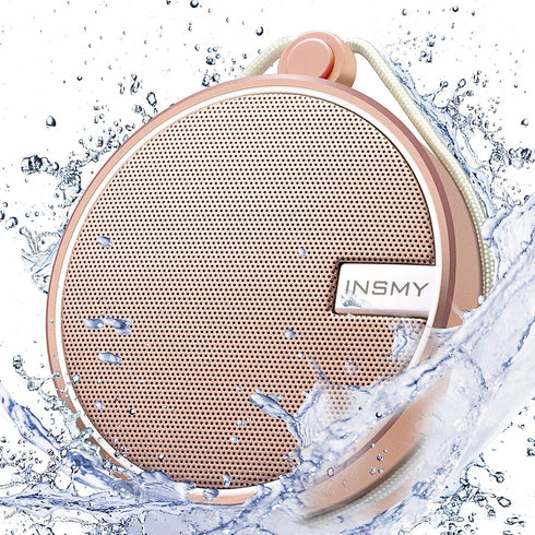 INSMY C12 IPX7 Waterproof Shower Bluetooth Speaker, Portable Small Speaker with Loud Clear Sound, Suction Cup for