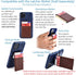 Dockem Wallet Case for iPhone 11 Pro: Metal Plate for Magnetic Mounting & 2 Credit Card Slots, Navy Blue